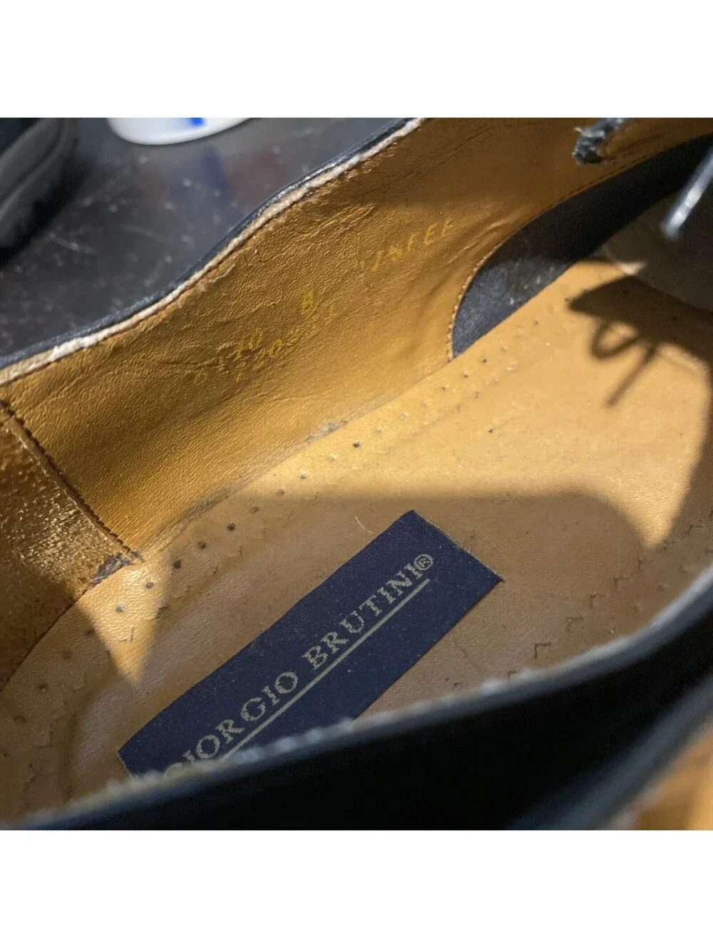 Giorgio Brutini Men Black  Oxford Dress Shoes Size 11.5 EEE